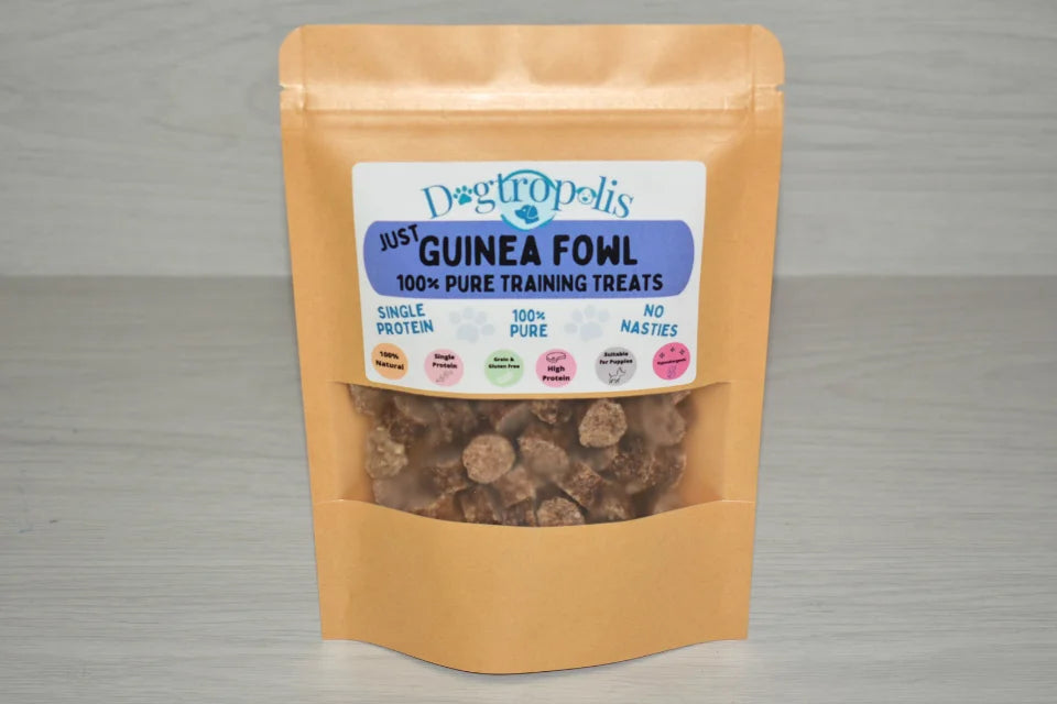 100% Pure Just Guinea Fowl Training Treats for Dogs