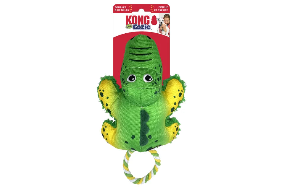 KONG Cozie Tuggz Alligator Dog Toy