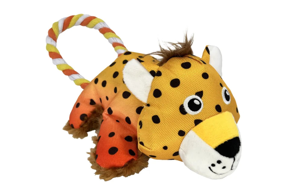 KONG Cozie Tuggz Cheetah Dog Toy