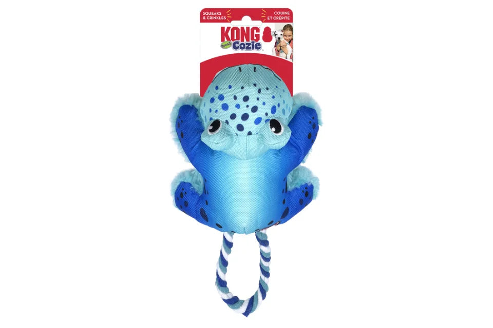 KONG Cozie Tuggz Frog Dog Toy